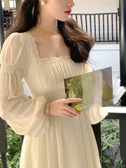Elegant Solid Midi Dress