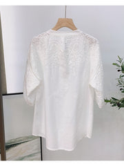 Hollow Out Vintage Blouse