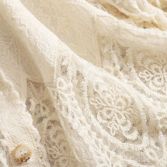 Cotton Puff Sleeve Cover-Up