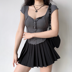 Slim Stitched Round Neck Tee