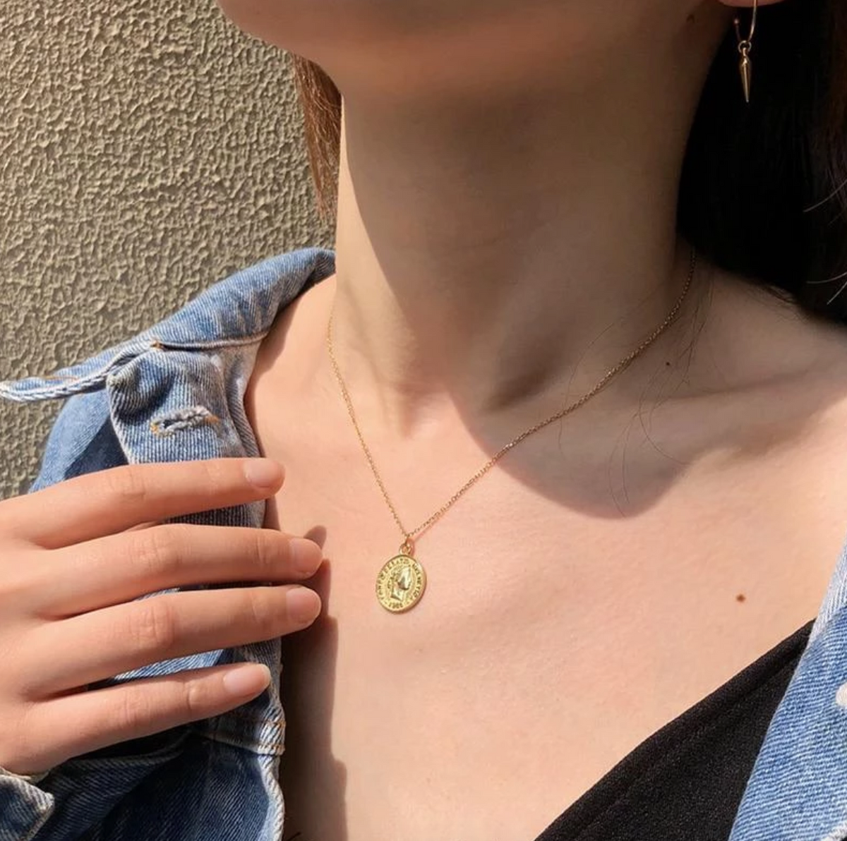 y2k coin necklace