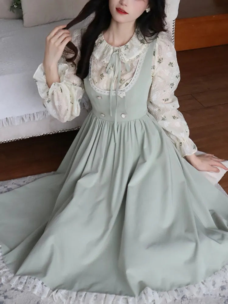 Elegant Vintage Strap Dress