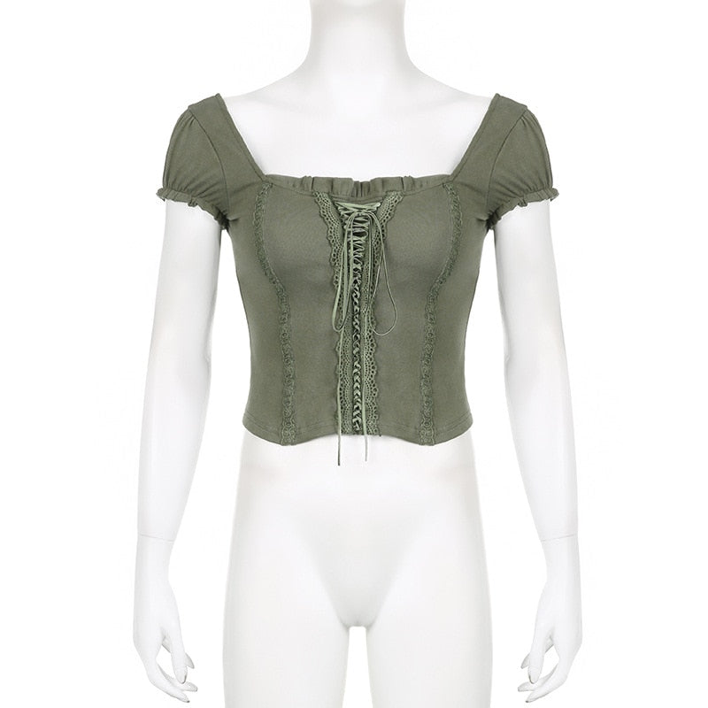 Goblincore Bandage Square Neck T-Shirt