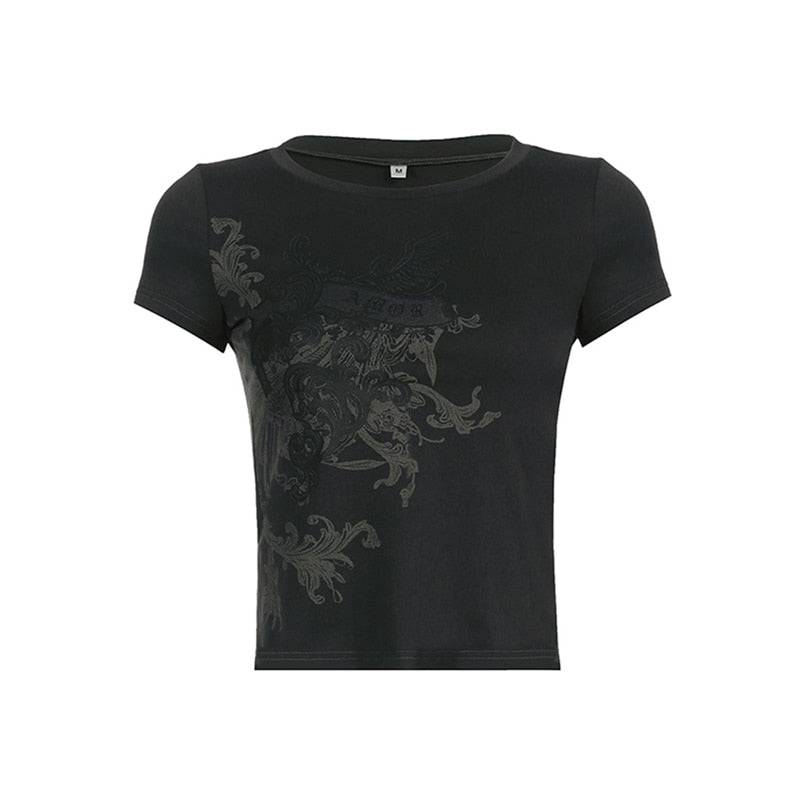Fairy Grunge Floral Print T-shirt