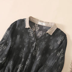 Black Printed Maxi Dress