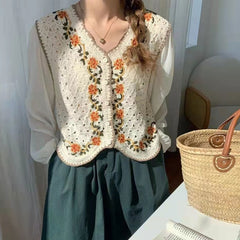 Chiffon Puff Sleeve Button Blouse