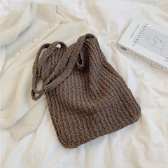Goblincore Style Knit Shoulder Bag