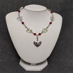 Dainty Fairy Butterfly Crystal Beads Necklace