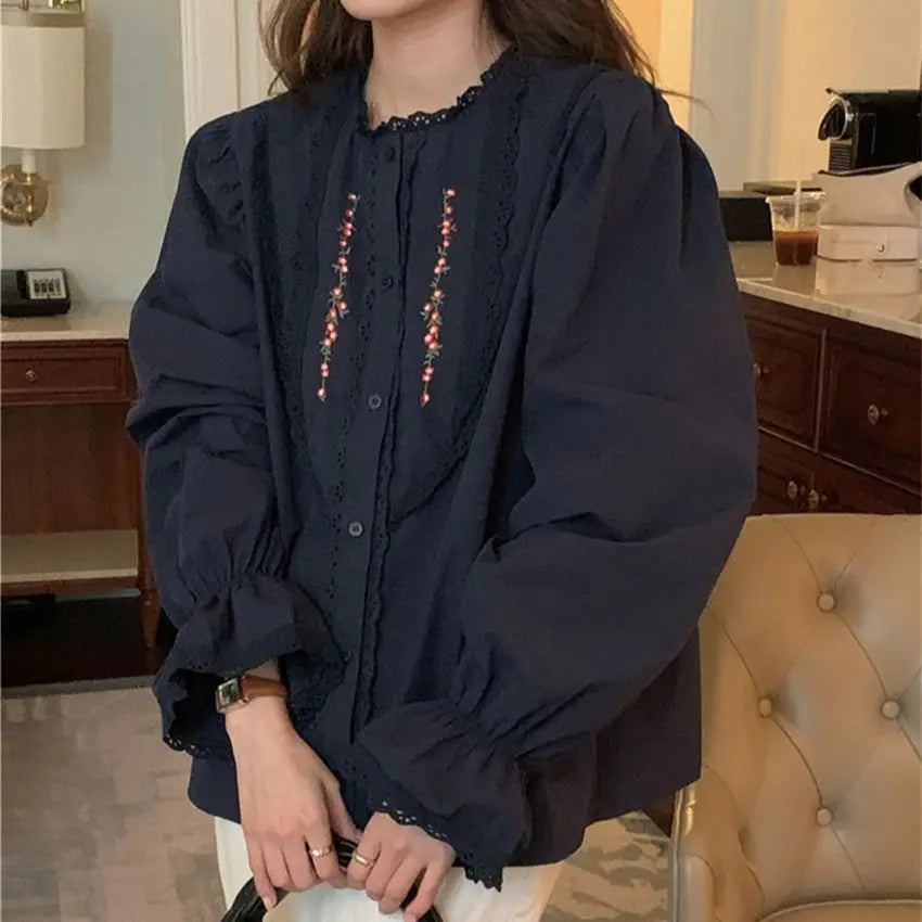 Bohemian Rhapsody Embroidered Blouse