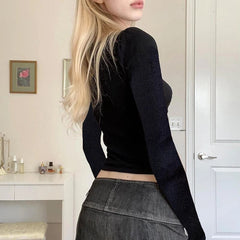 Black Lace Fairycore Top