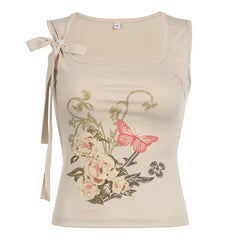 Fairycore Grunge Floral Top
