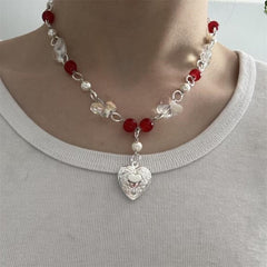 Dainty Fairy Butterfly Crystal Beads Necklace