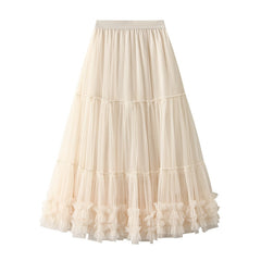 Fairycore Heavy Pleated Mesh Skirt