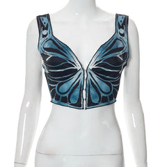 Fairy Grunge Butterfly Crop Top