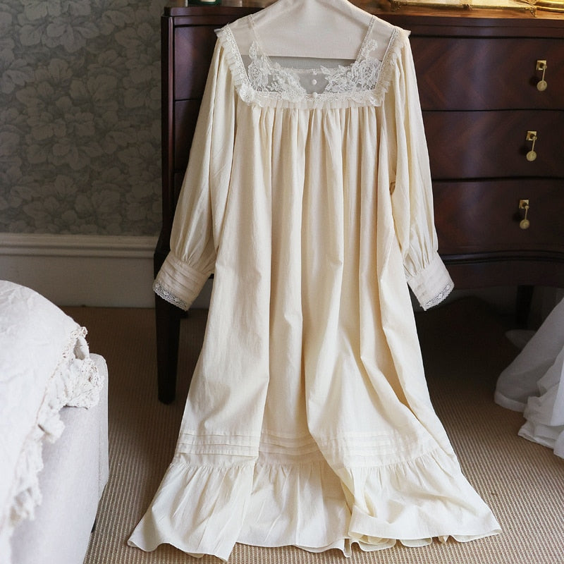 Fairy Lace Neck Victorian Night Dress