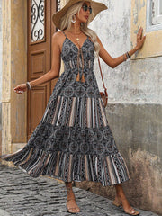 Tropical Vibes V-Neck Sundress: Your Perfect Vacation Companion