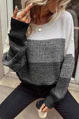 Colorblock Drop Shoulder Sweater