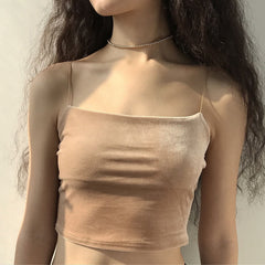 Velvet Cropped Cami