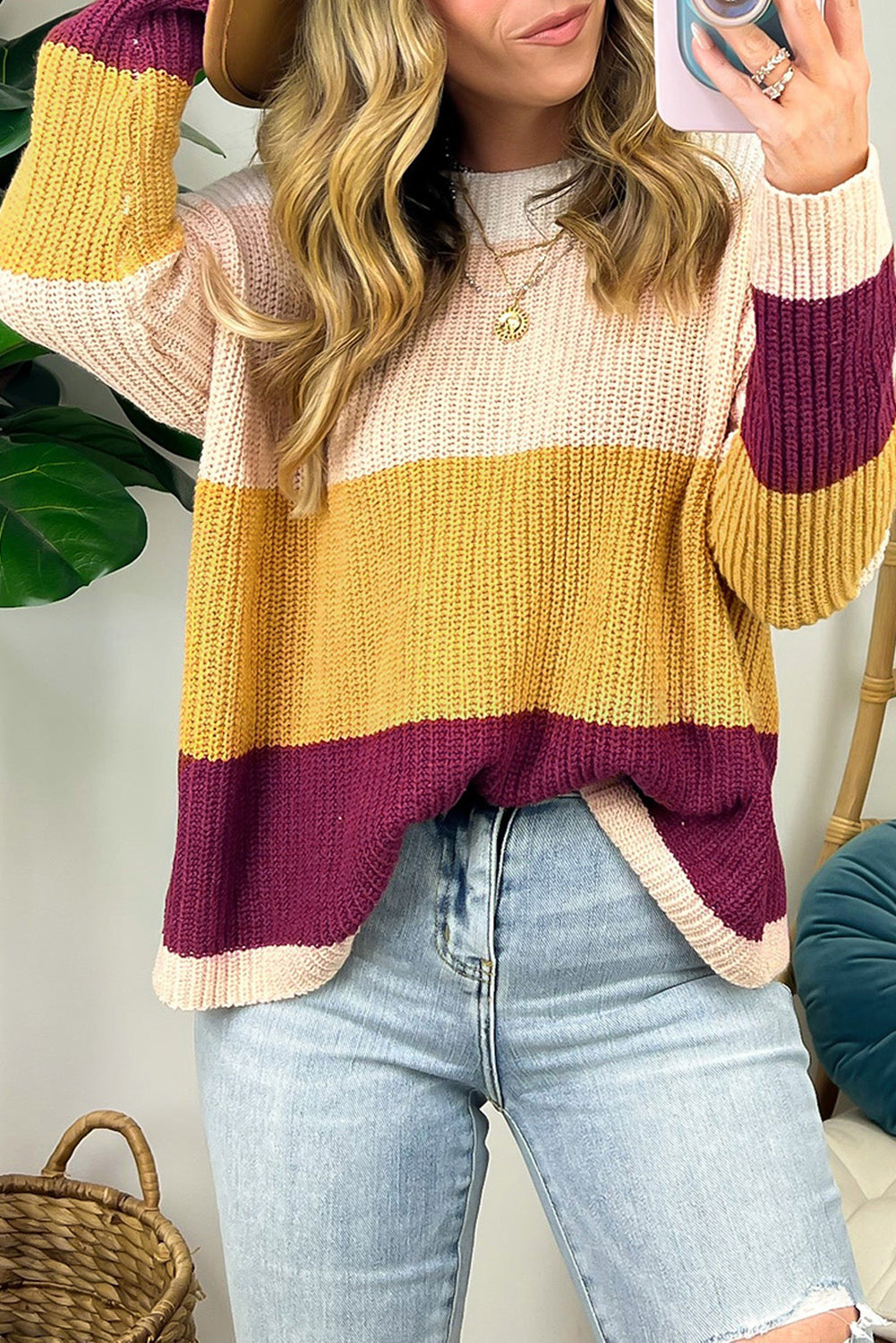 Colorblock Stripe Sweater