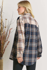 Colorblock Patchwork Plaid Shirt