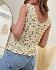 Crochet Hollowed Sweater Vest