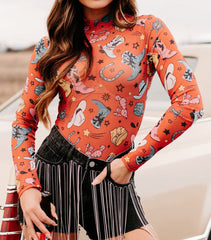 Cowgirl Rodeo Long Sleeve Bodysuit
