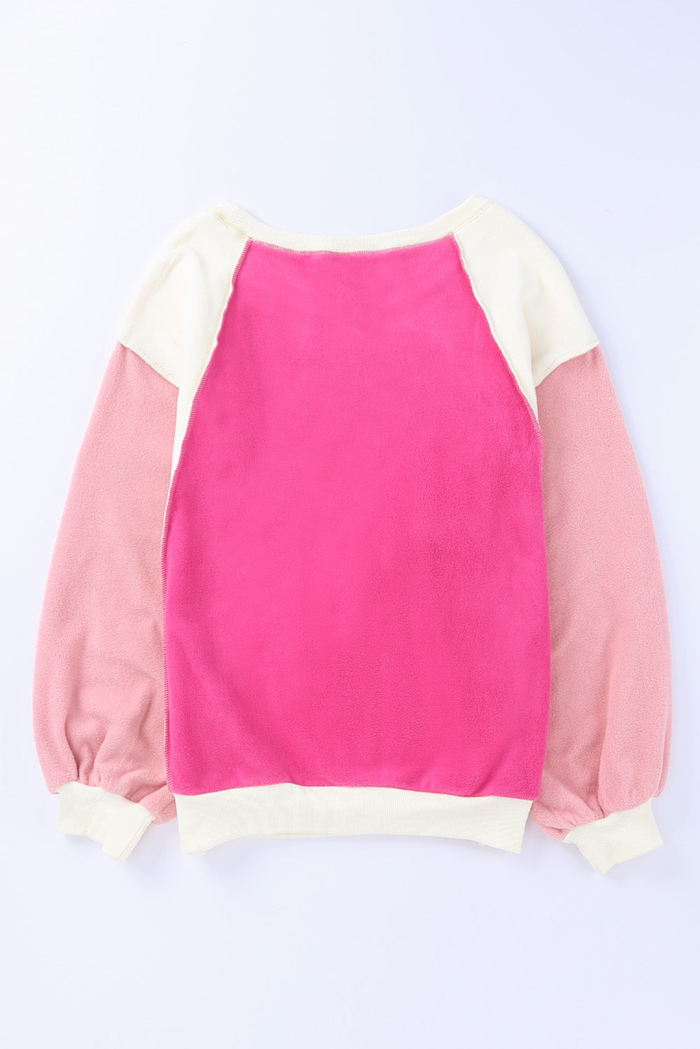 Colorblock Pullover Fleece Sweatshirt