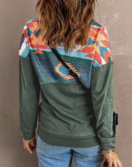 Comforting Moments Aztec Zip-Up Sweatshirt