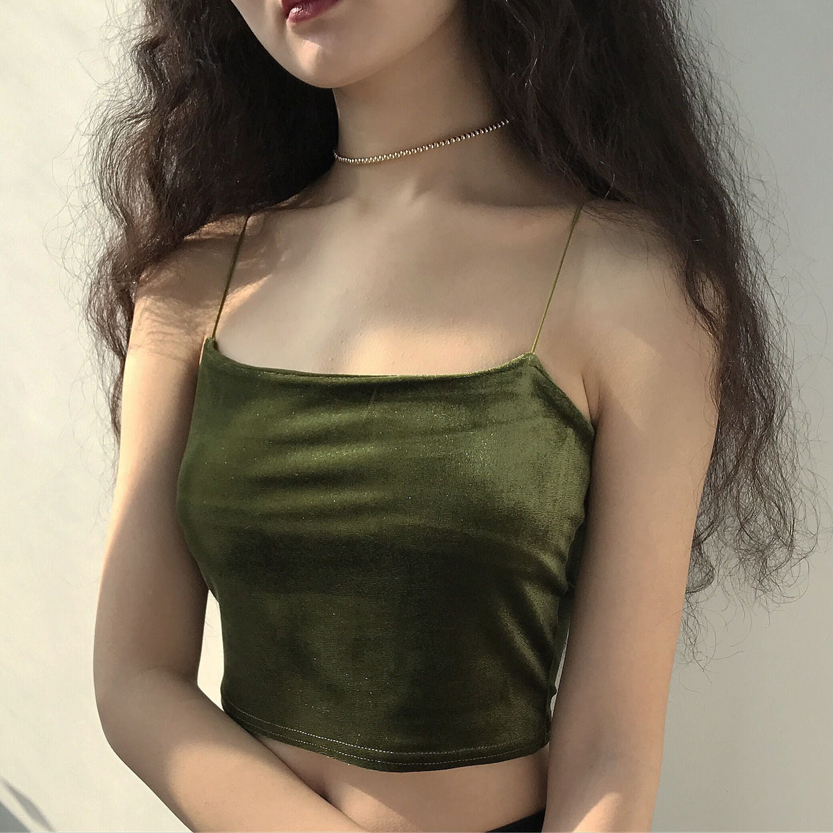 Velvet Cropped Cami