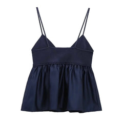 Navy Blue Knit Cami Top