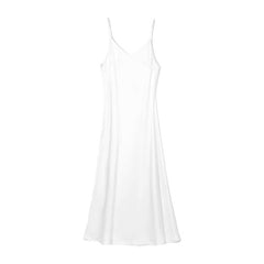 Ivory Satin Backless Maxi Slip Dress