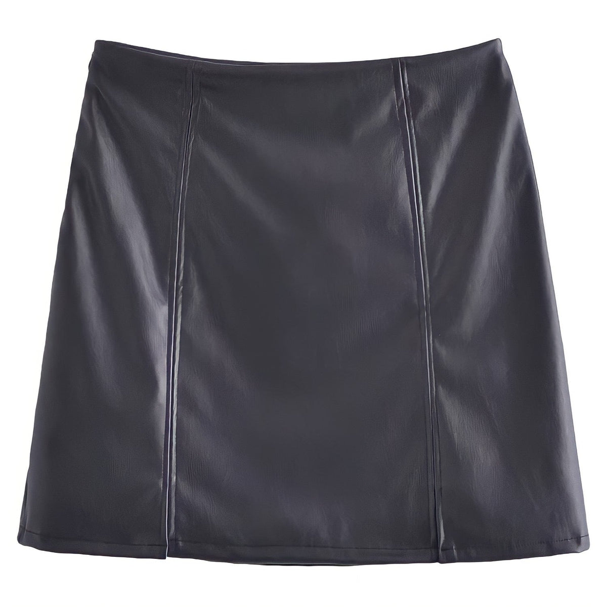 Black Faux Leather Mini Skirt
