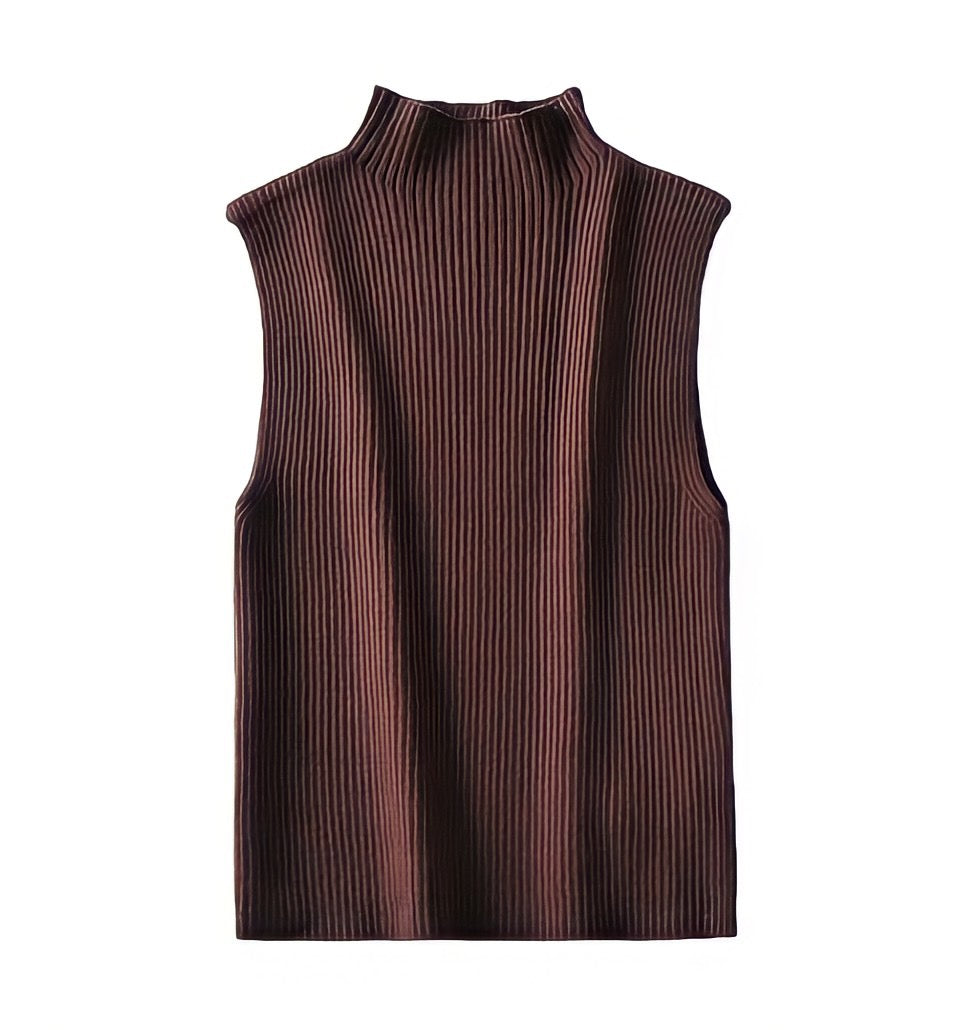 Espresso Brown Knit Tank Top