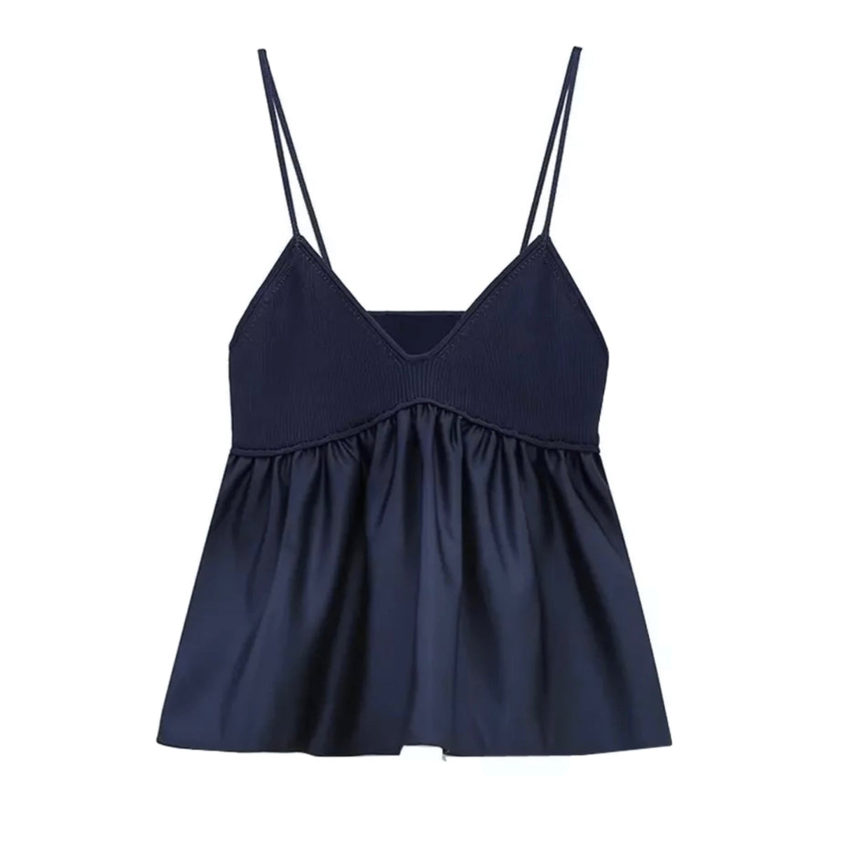 Navy Blue Knit Cami Top
