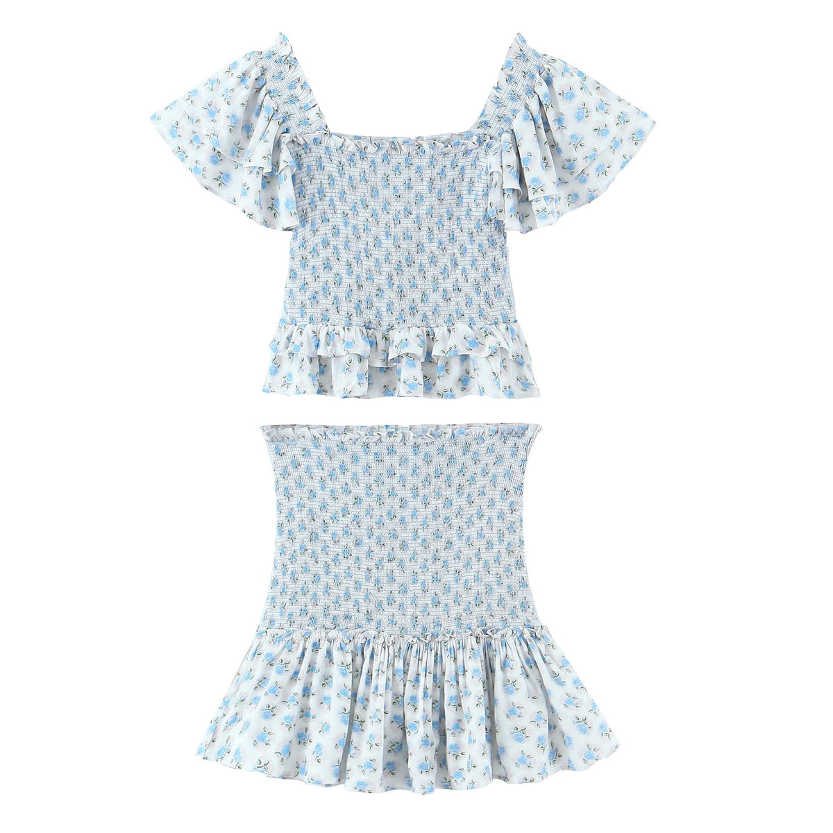 Nantucket Ruffle Trim Mini Dress Set