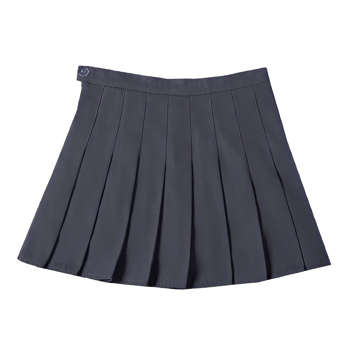 Dark Gray Pleated Mini Skirt