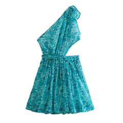Aleesia Floral Halter Mini Dress