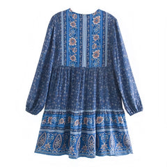 Calista Boho Long Sleeve Mini Dress
