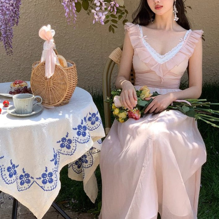 Vintage Fairy Ruffle Dress ~ HANDMADE