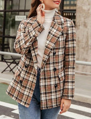 LOVELY PLAID BLAZER