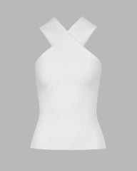 Casual Knitted Tank Tops Crisscross Front Halter Knit Top