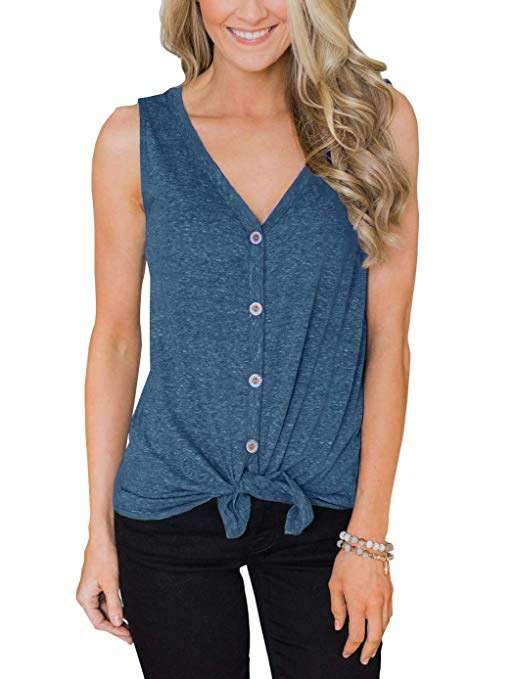 Fashion V neck Cardigan Vests