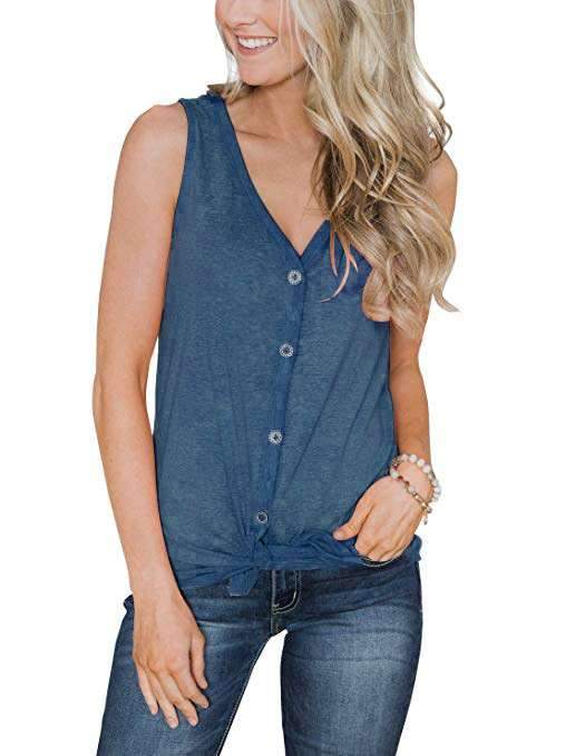 Fashion V neck Cardigan Vests