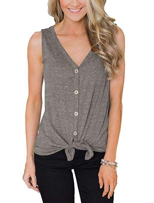 Fashion V neck Cardigan Vests