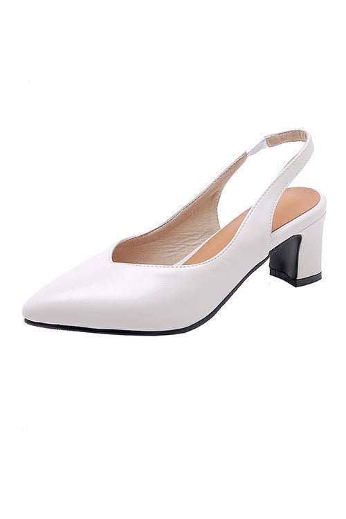Pointed Toe Mid Heel Pumps