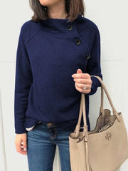 Fashion Stand collar Long sleeve Fastener  Sweatshirts