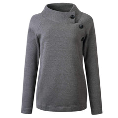 Fashion Stand collar Long sleeve Fastener  Sweatshirts