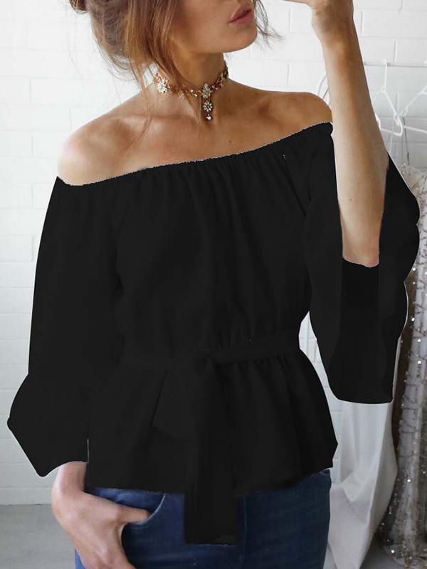Fashion Women's Ladies Summer Long Sleeve Loose Casual Shirt