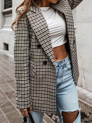 Plaid Print Lapel Small Blazer