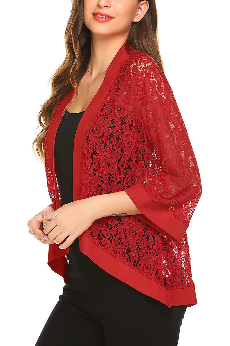 3/4 Sleeve Sheer Cardigan - Zeagoo (Us Only)